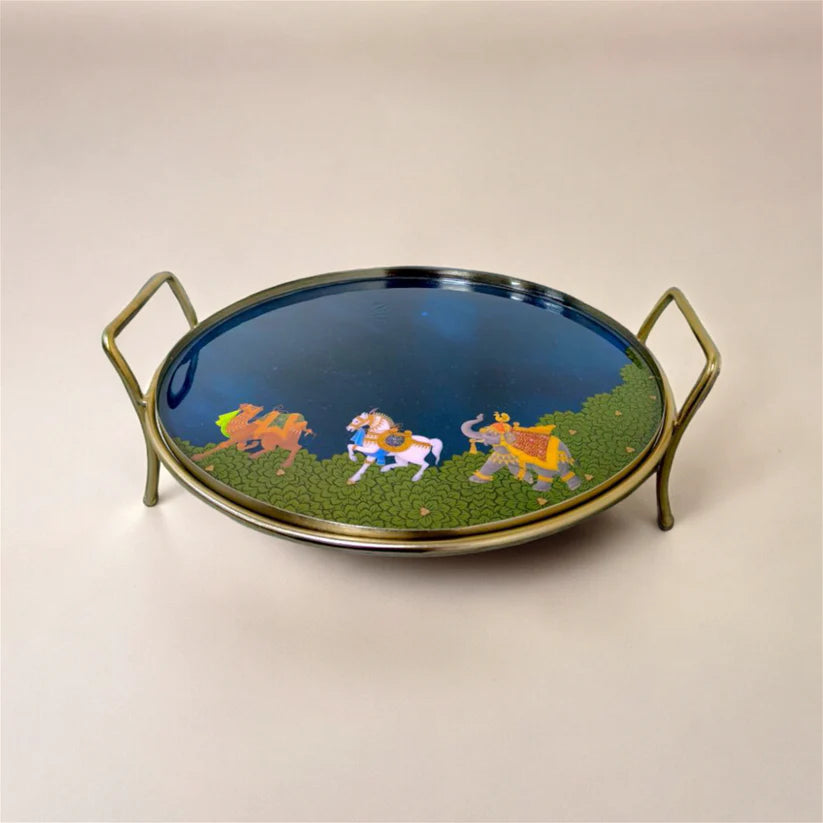 Round Metal Dessert & Snack Stand Platter