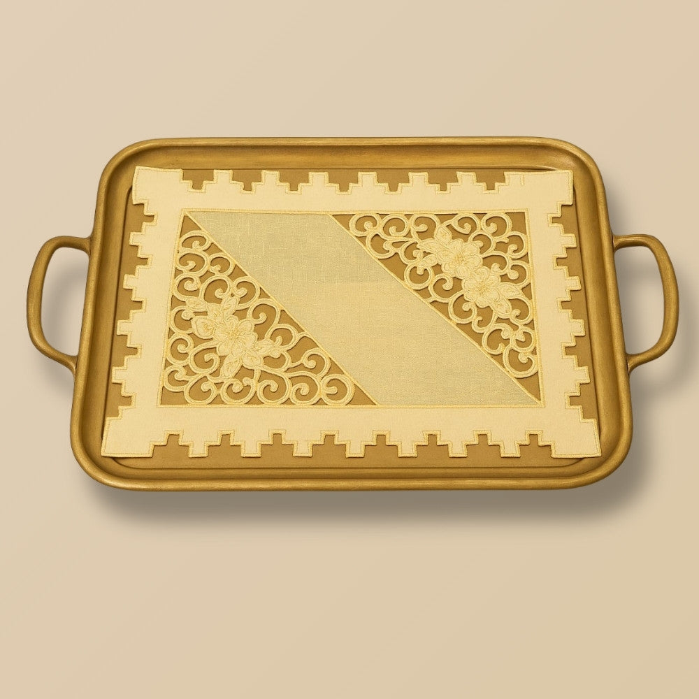 Royal Petal Lace Tray Cover