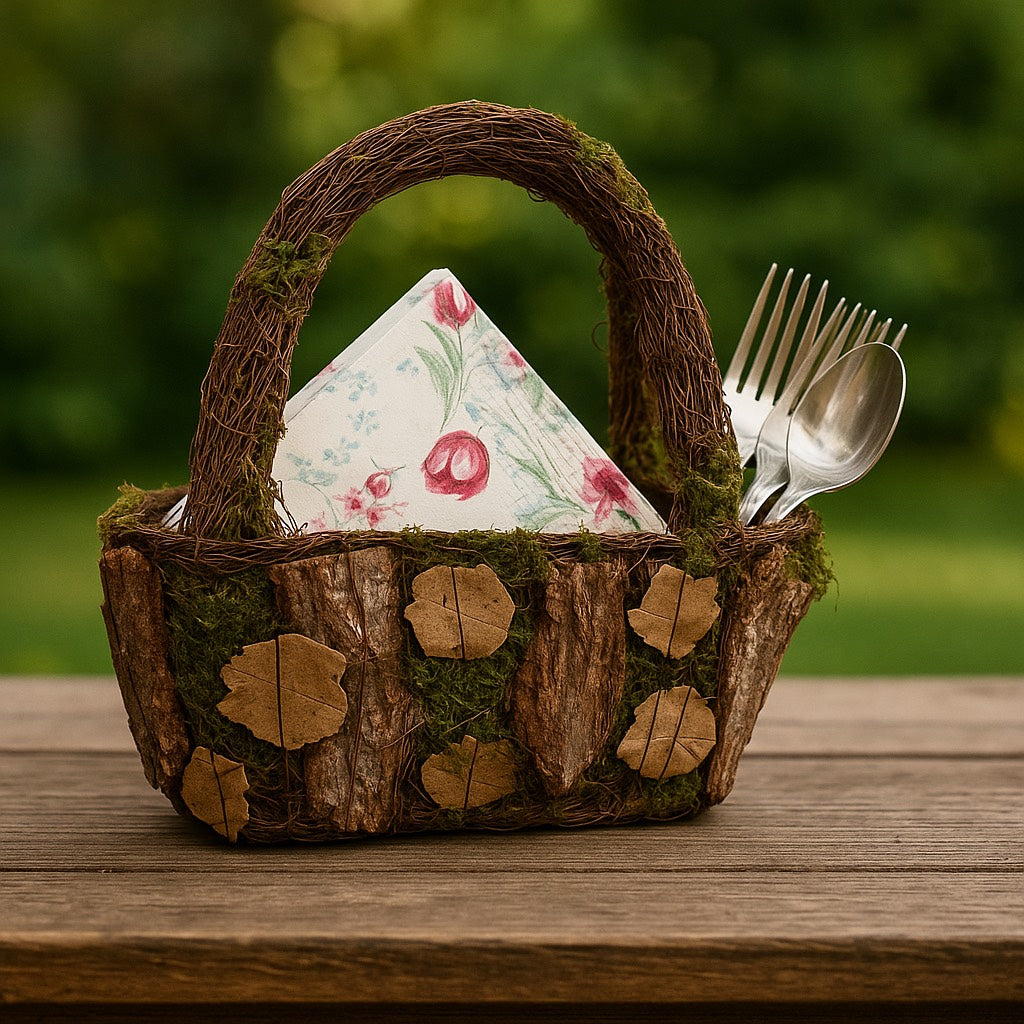Rustic Grove Tissue & Cutlery Caddy