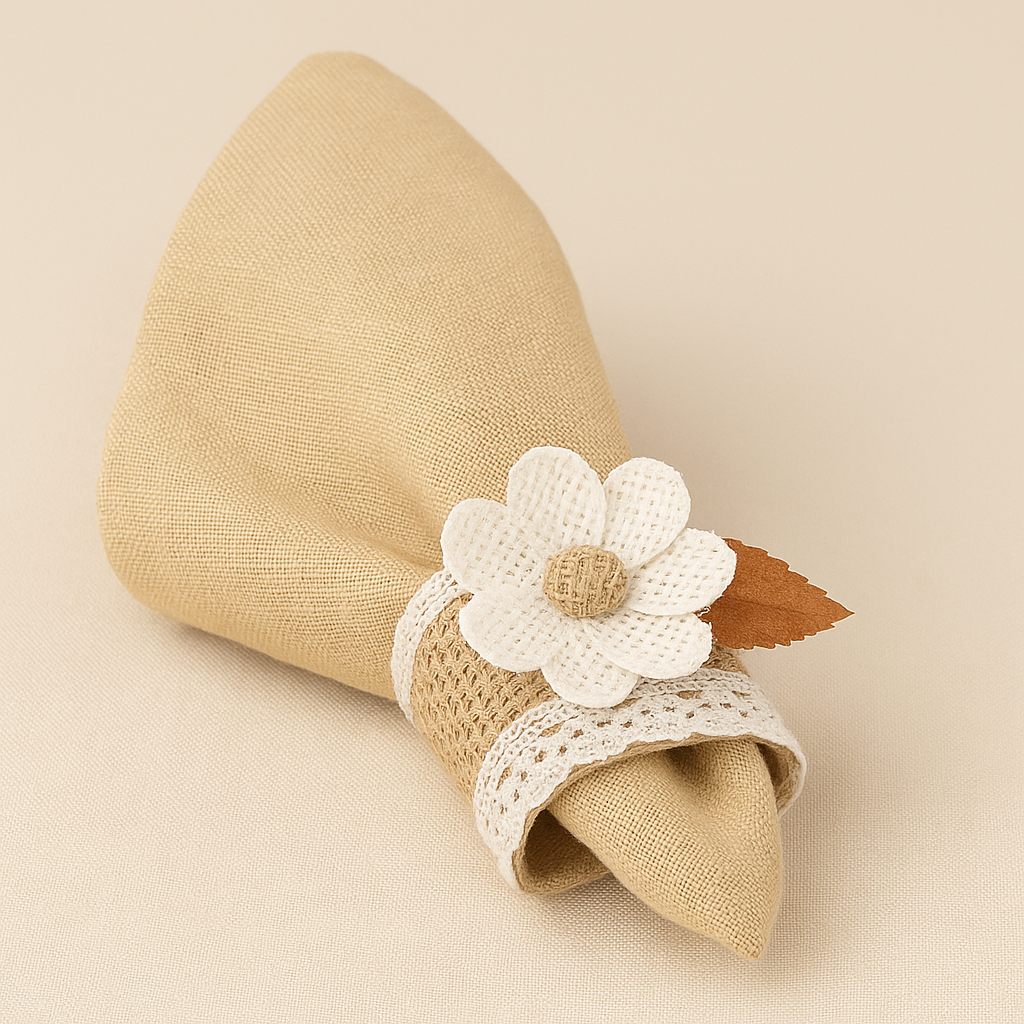 Rustic Bloom Napkin Rings