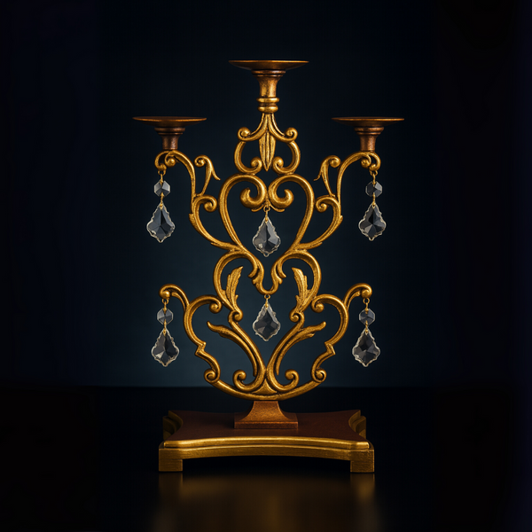 Regal Lumière Crystal Candelabrum