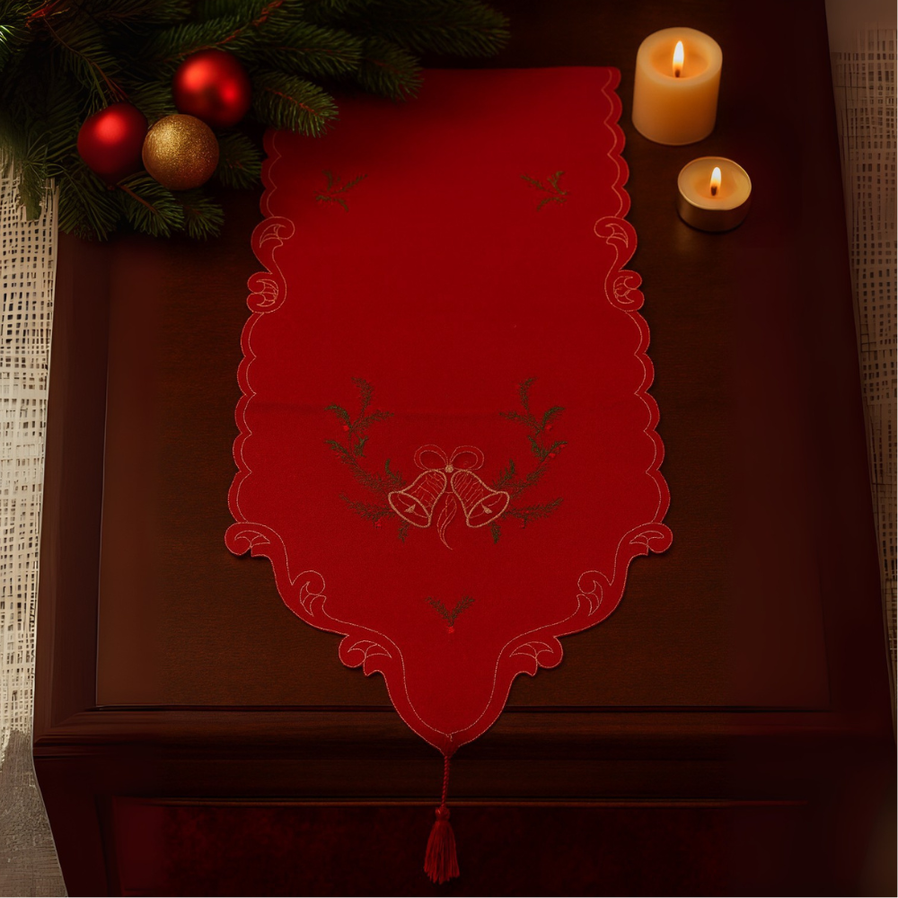 Scarlet Bells Table Runner