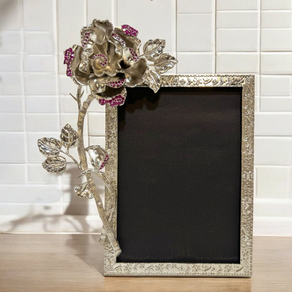 Silver Rose Photoframe