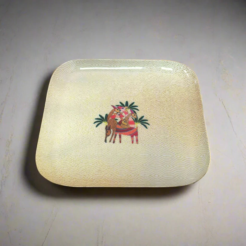 Square Quarter Plates  (The Deer Story)