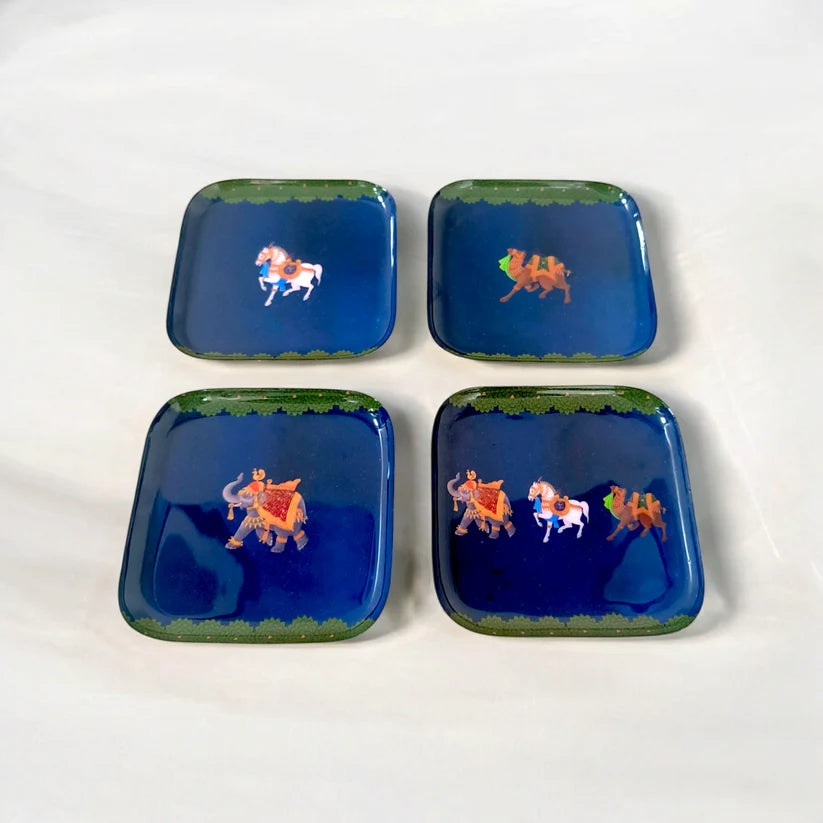 Square Quarter Plates – Blue Royalty