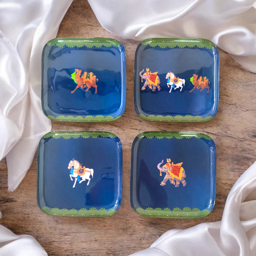 Square Quarter Plates – Blue Royalty