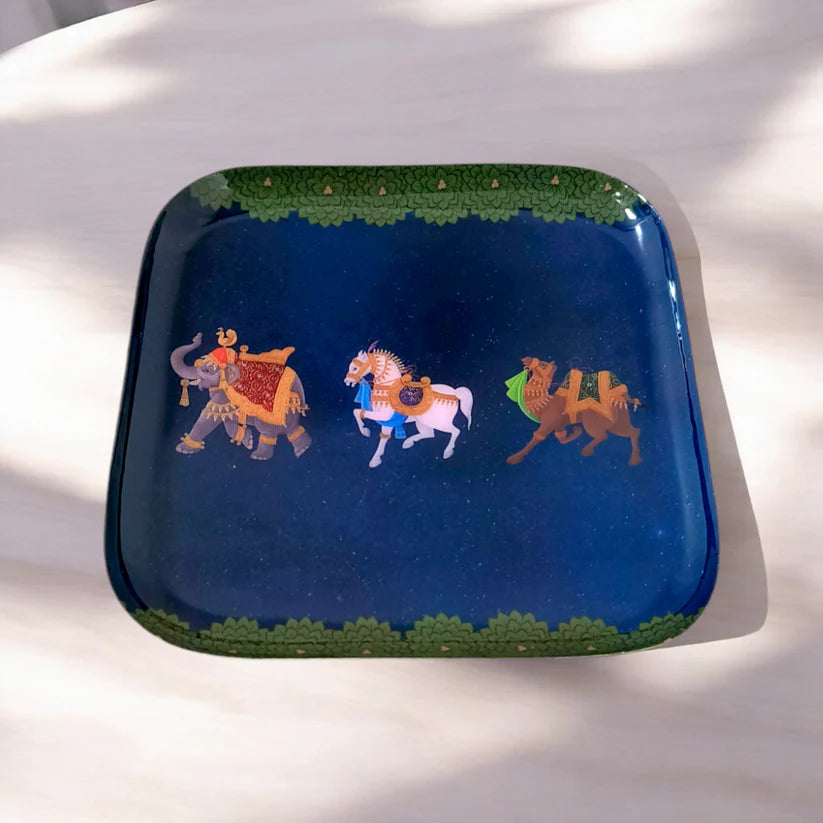 Square Quarter Plates – Blue Royalty