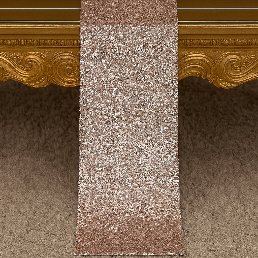 Stardust Silver Sequin Table Runner