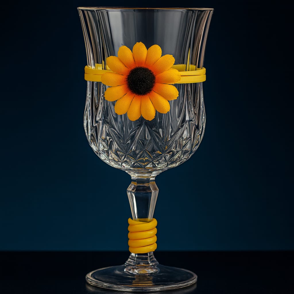 Sunflower Dual Glass Charm Set