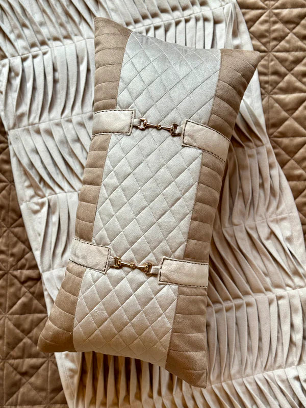 The Brown & Ivory Horsebit Lumbar (With Insert)