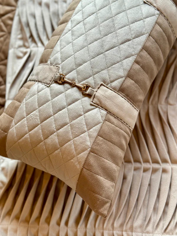 The Brown & Ivory Horsebit Lumbar (With Insert)