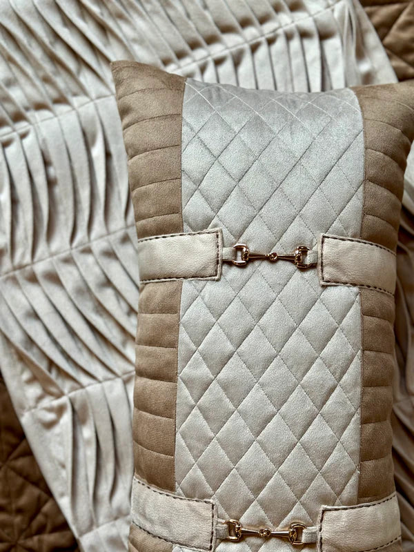 The Brown & Ivory Horsebit Lumbar (With Insert)