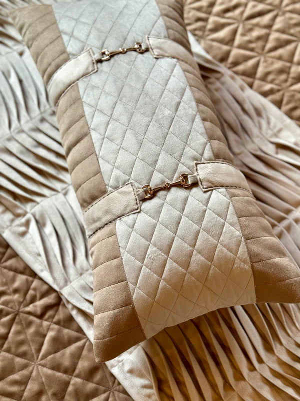 The Brown & Ivory Horsebit Lumbar (With Insert)
