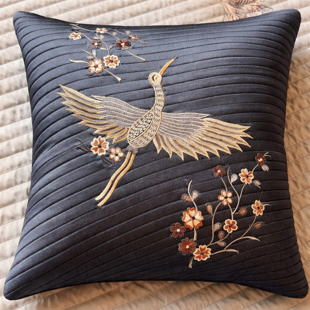 The Deep Blue Bird Cushion