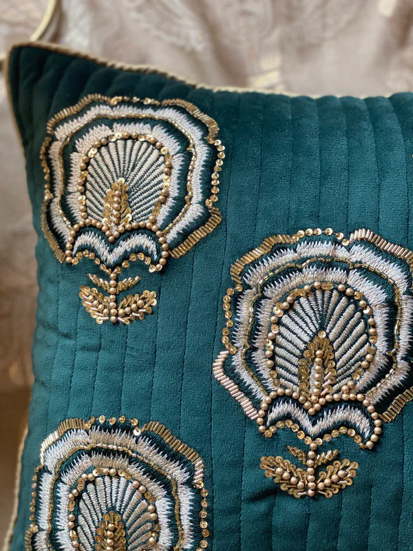 The Emerald Shower Cushion Cover
