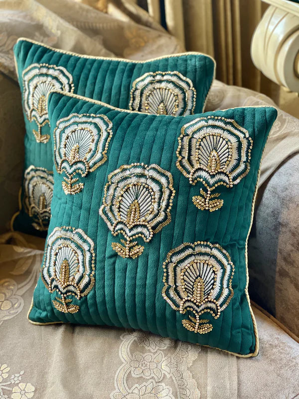 The Emerald Shower Cushion Cover