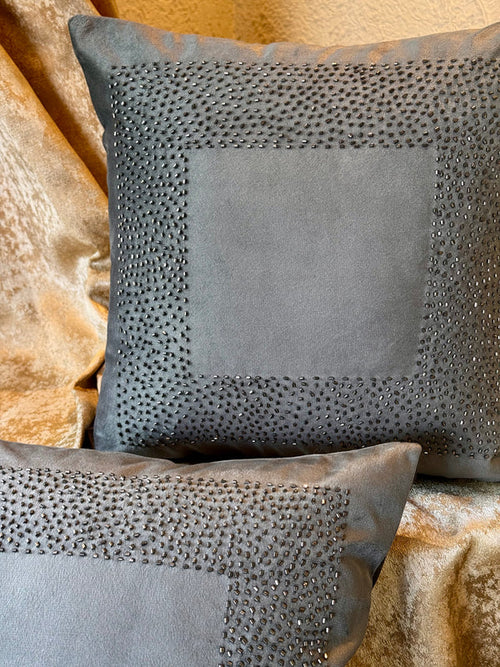 The Ivory Beaded Cushion Cover
