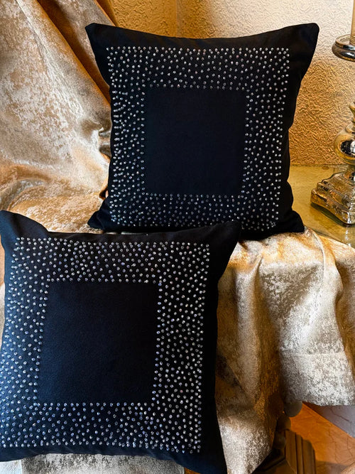 The Ivory Beaded Cushion Cover