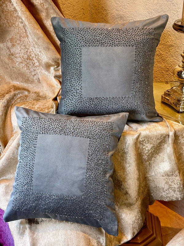 The Ivory Beaded Cushion Cover