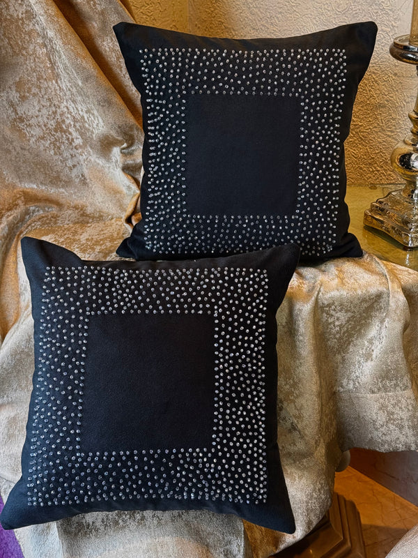 The Ivory Beaded Cushion Cover