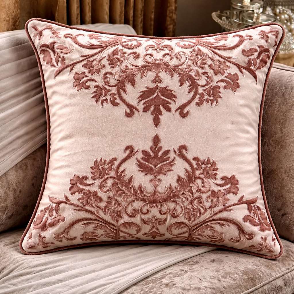 The Jannat Applique Work Cushion Cover