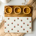 3 Bowl Wooden Snack Platter - The Lotus Buti