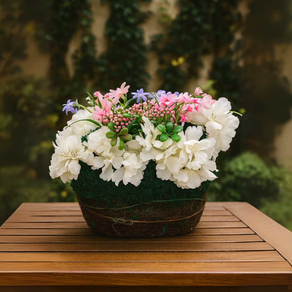 Eternal Bloom Garden Basket
