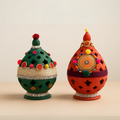 Terracotta Matka Lanterns (Set of 2)