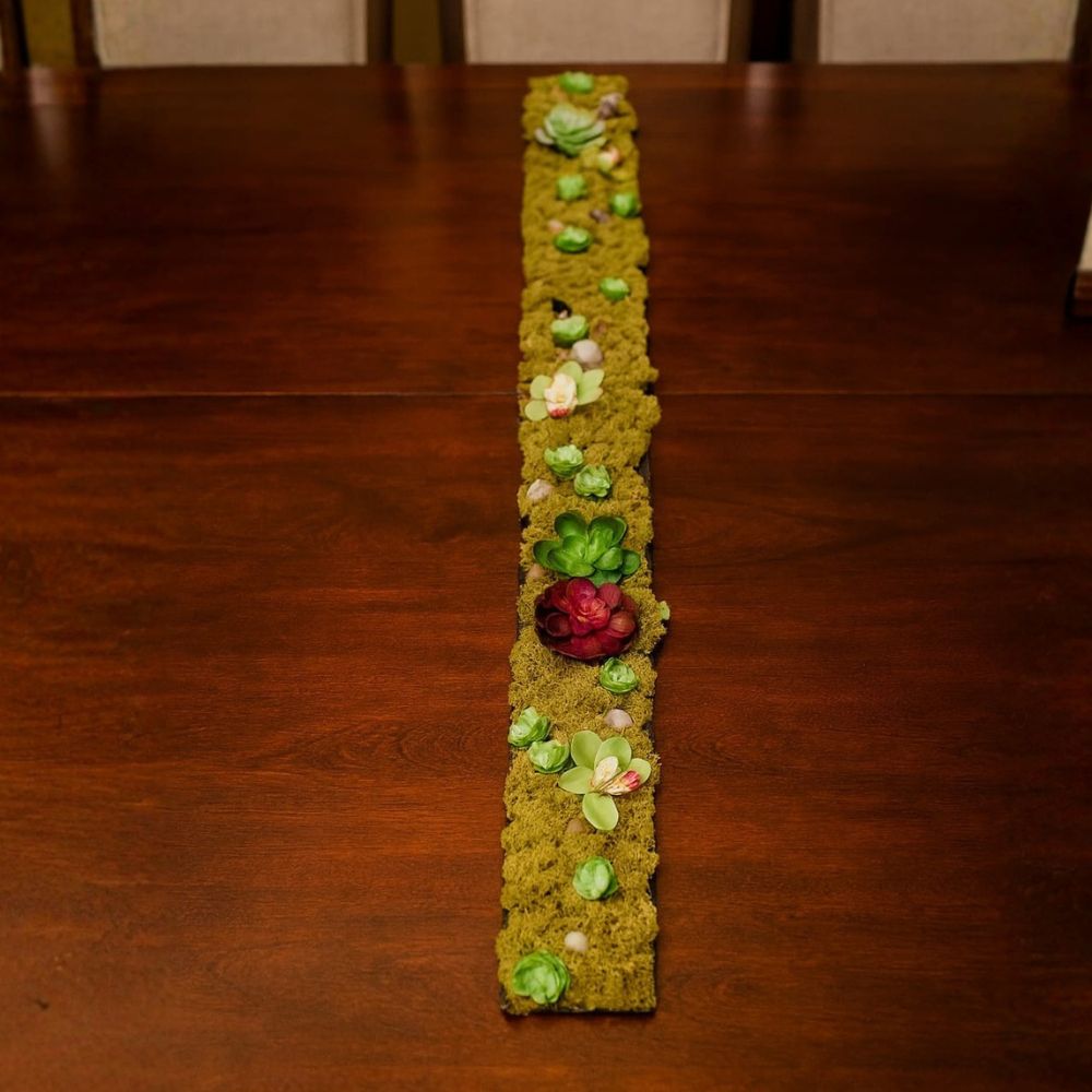 Verdant Luxe Succulent Moss Runner