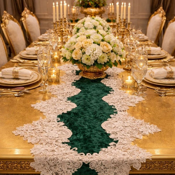 Verde Lace Table Runner