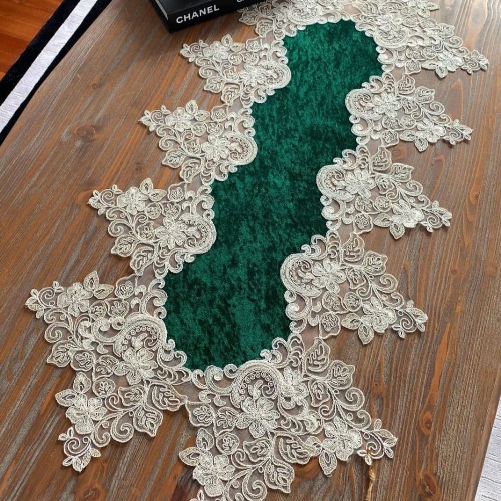 Verde Lace Table Runner