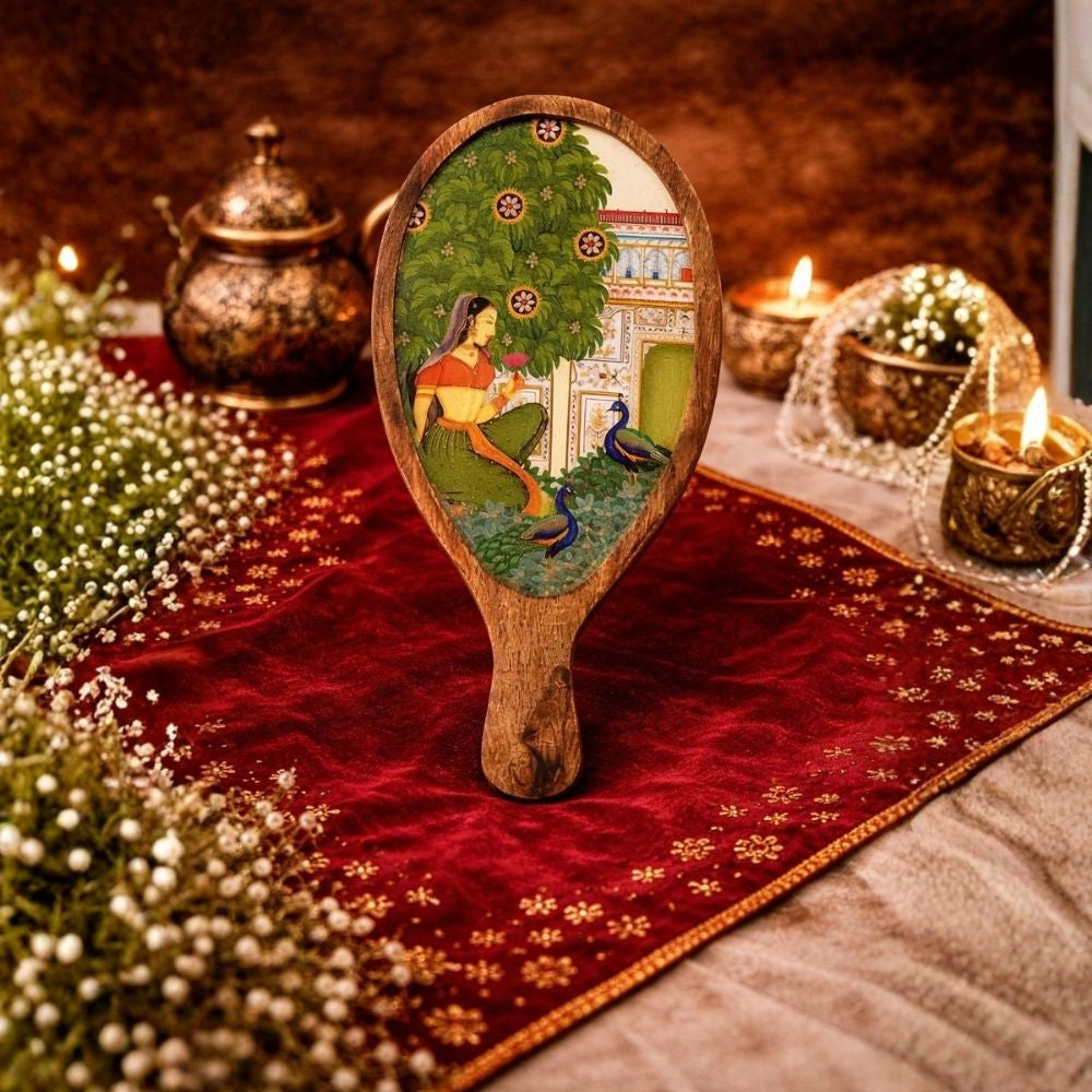 Wooden Oval Platter - Bagh-e-Rangeen