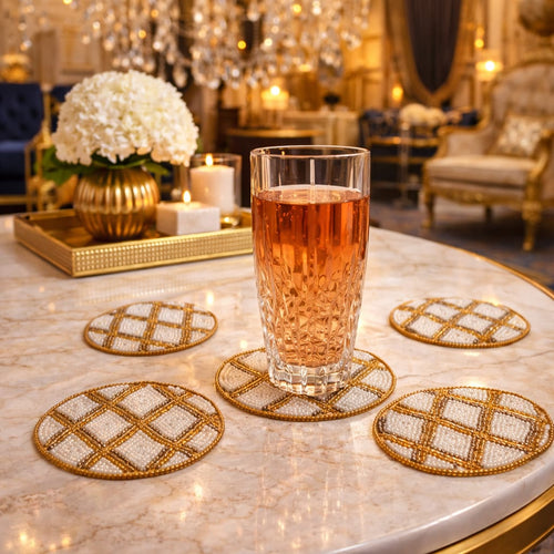 Zariya Pearl Lattice Coasters