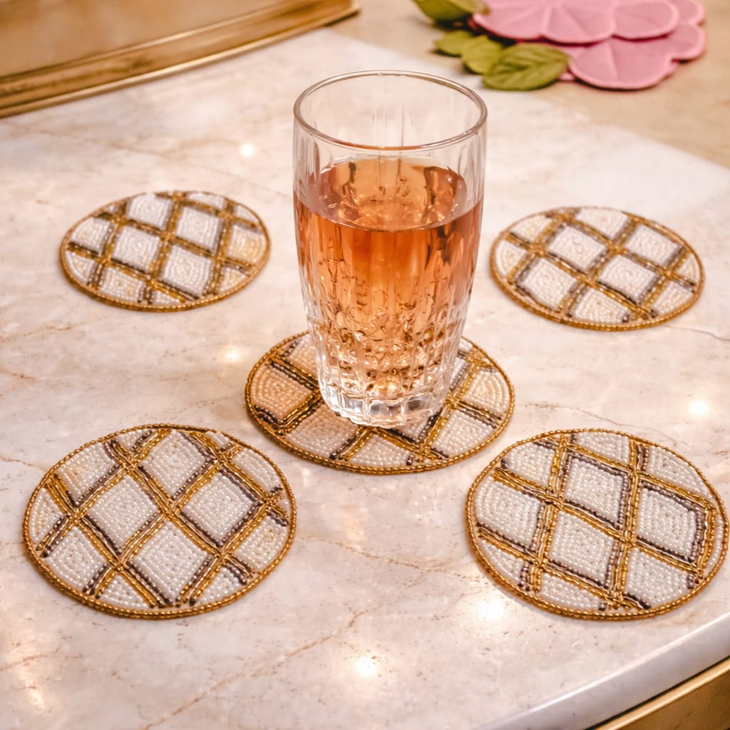 Zariya Pearl Lattice Coasters