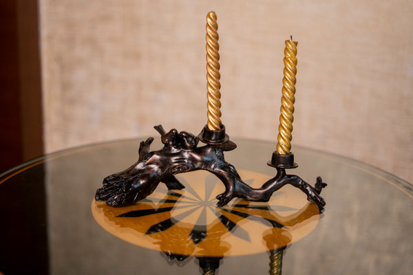 Antique Bronze Candle Stand