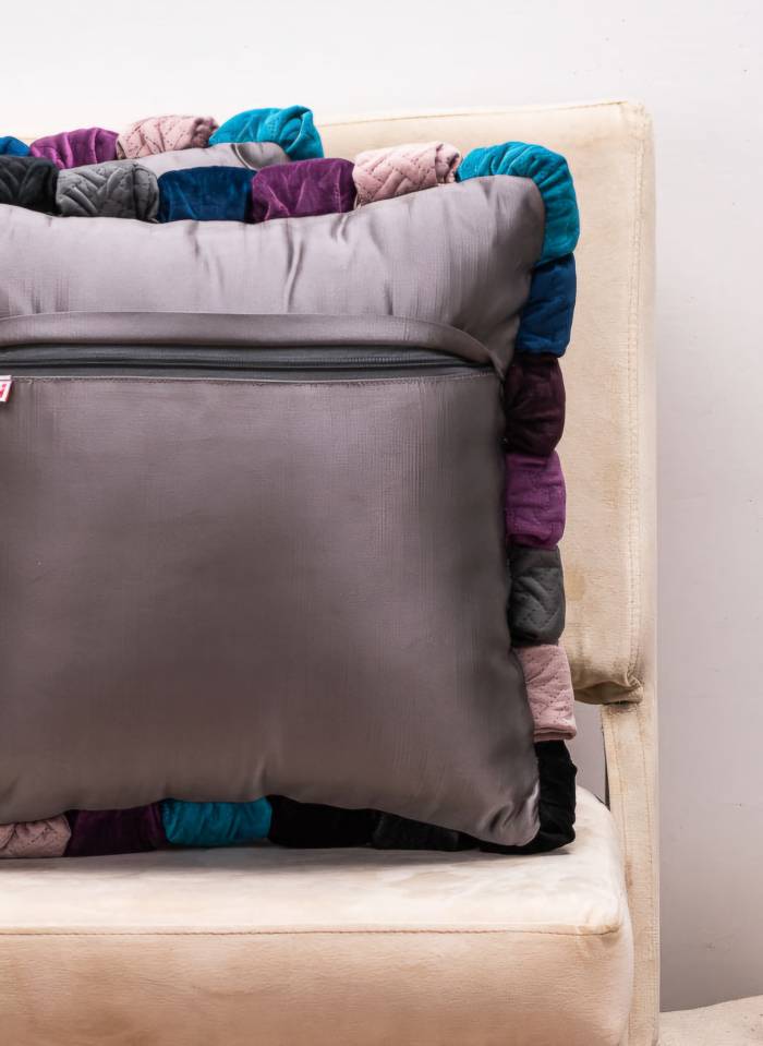 Velvet Mosaic Bubble Cushion