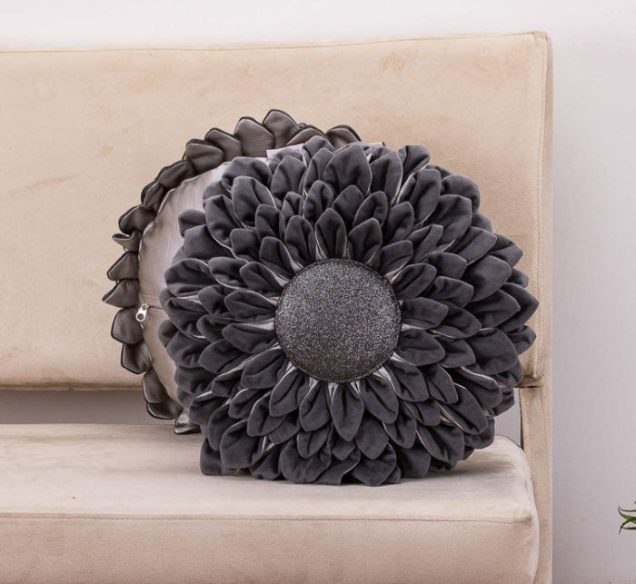 Plush Sunflower Cushion