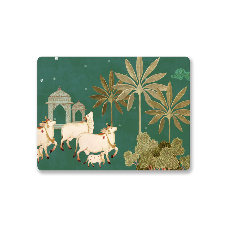 Bovine Bliss Wooden Dining Table Mat