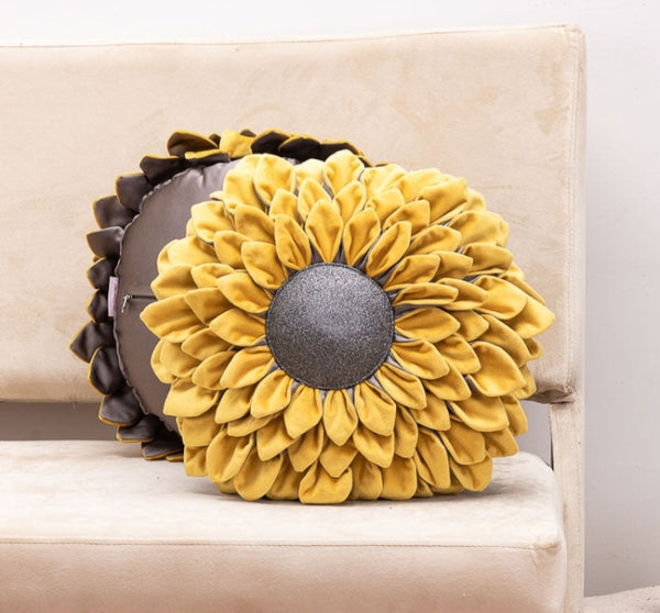 Plush Sunflower Cushion